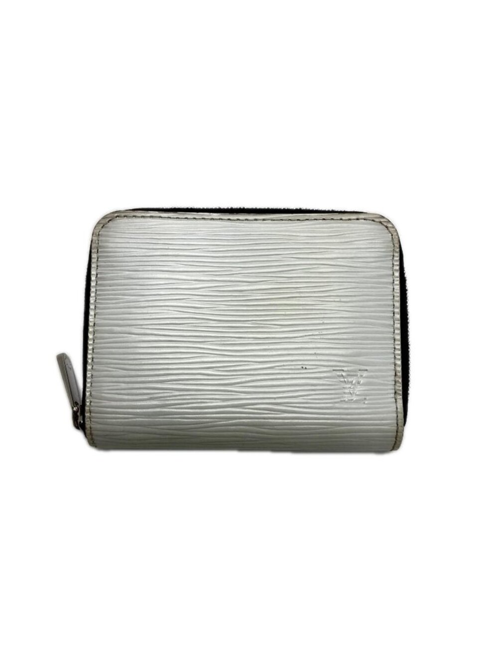 Louis Vuitton Epi White Wallet Silver